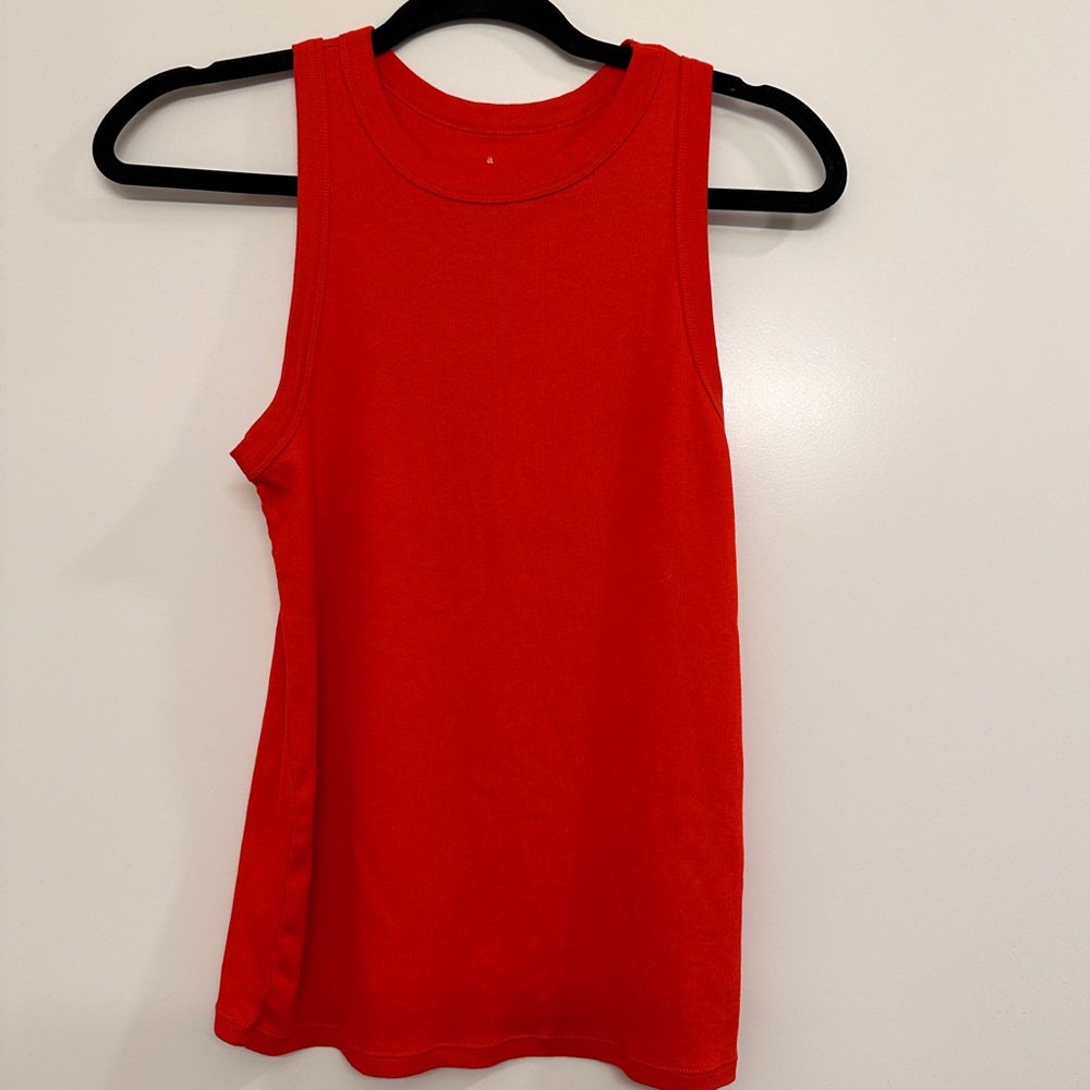 A New Day Red Fitted Tank Top